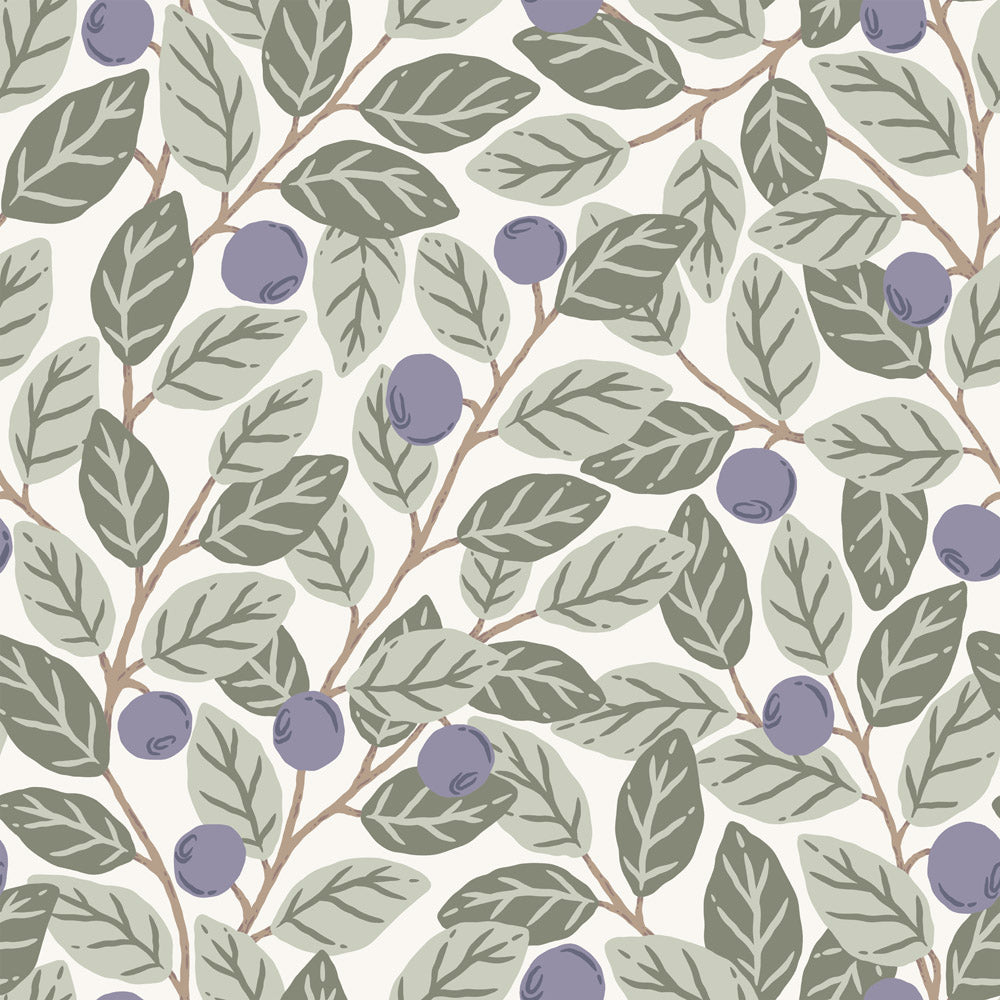 26015 - Blabar stor Wallpaper - Blue / White - Midbec