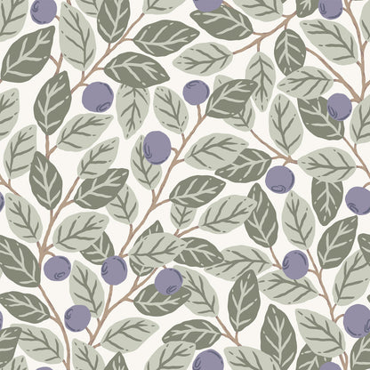 26015 - Blabar stor Wallpaper - Blue / White - Midbec