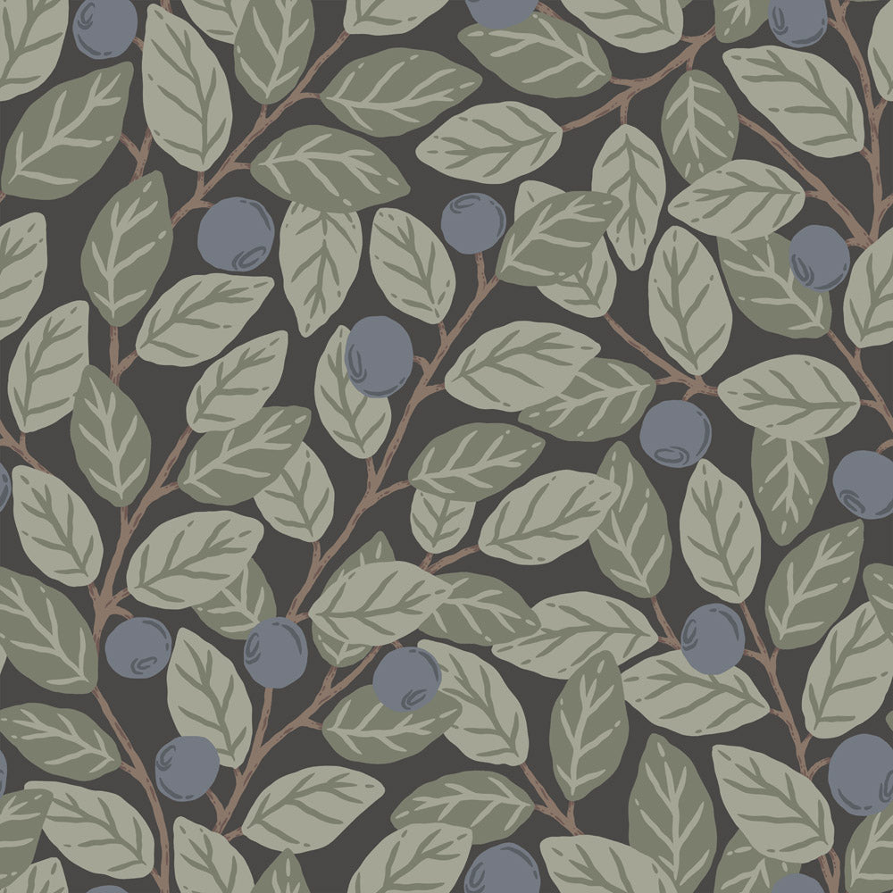 26016 - Blabar stor Wallpaper - Dark Blue - Midbec
