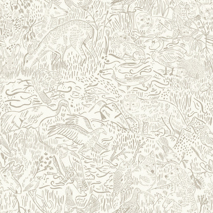 26021 - Landskapsdjur Wallpaper - Eggshell - Midbec