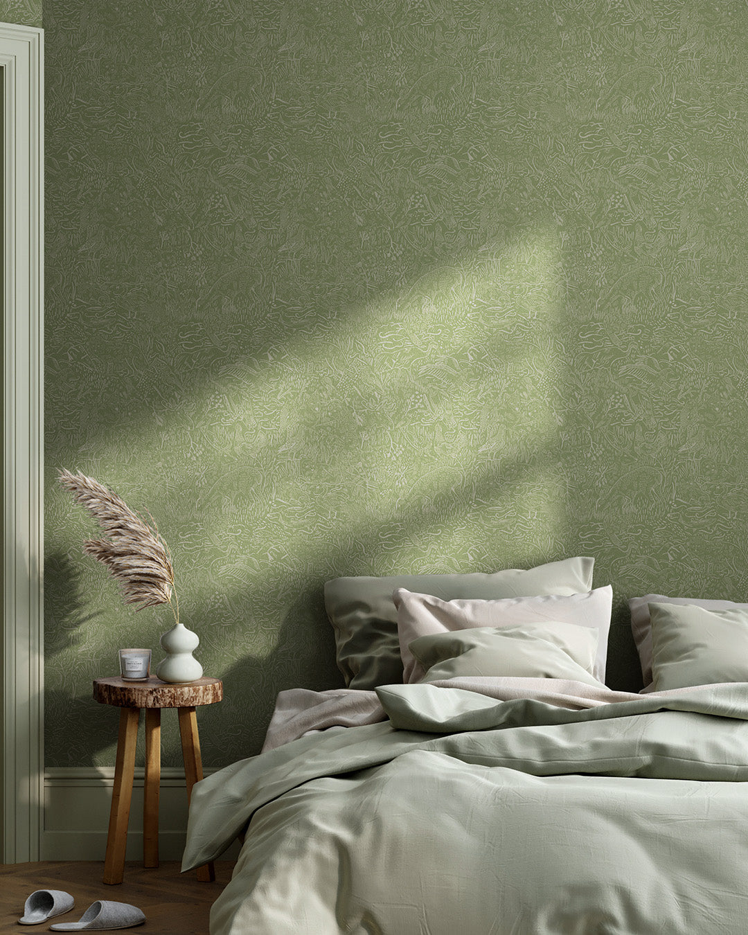 26023 - Landskapsdjur Wallpaper - Forest Green - Midbec
