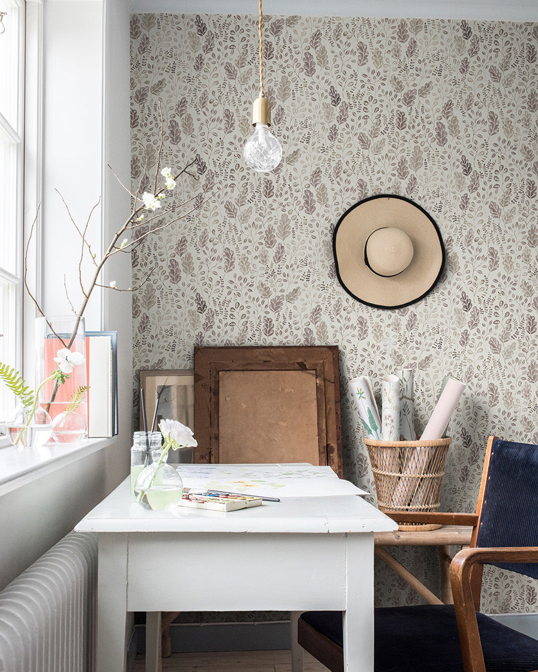 27012 - Vera Wallpaper - Cream - Midbec