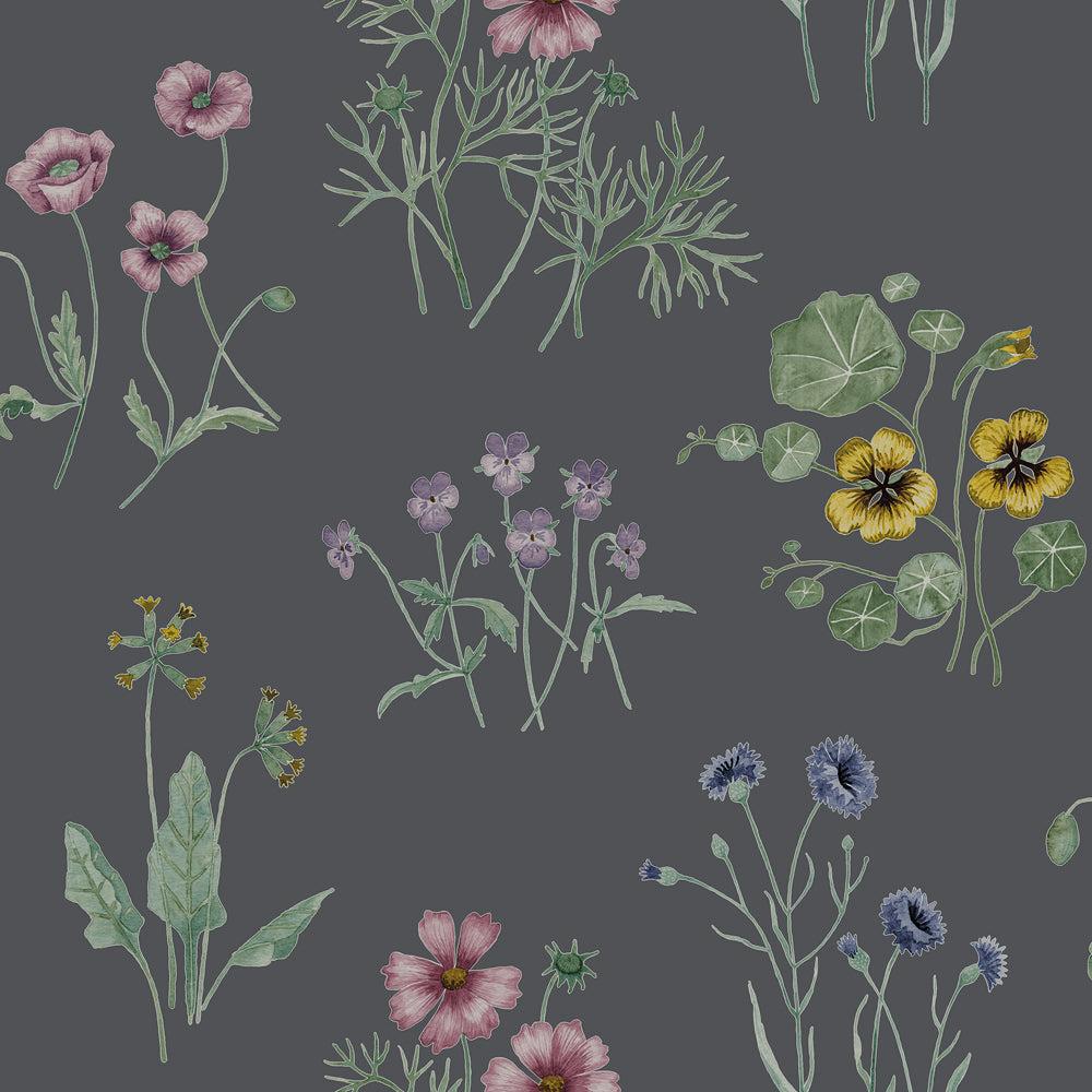 27024 - Maj Wallpaper - Dark Gray - Midbec