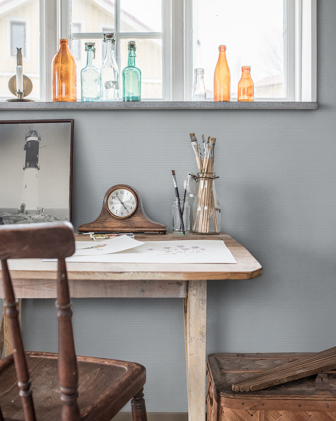 27029 - Stella Wallpaper - Light Blue - Midbec