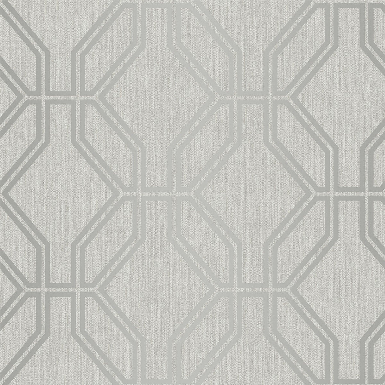 275277 - Highgrove Trellis Wallpaper - Grey & Silver - Rasch