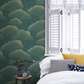 275PIBLUEP - Pine Wallpaper - Blue Green / Gold - Little Greene