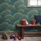 275PIBLUEP - Pine Wallpaper - Blue Green / Gold - Little Greene