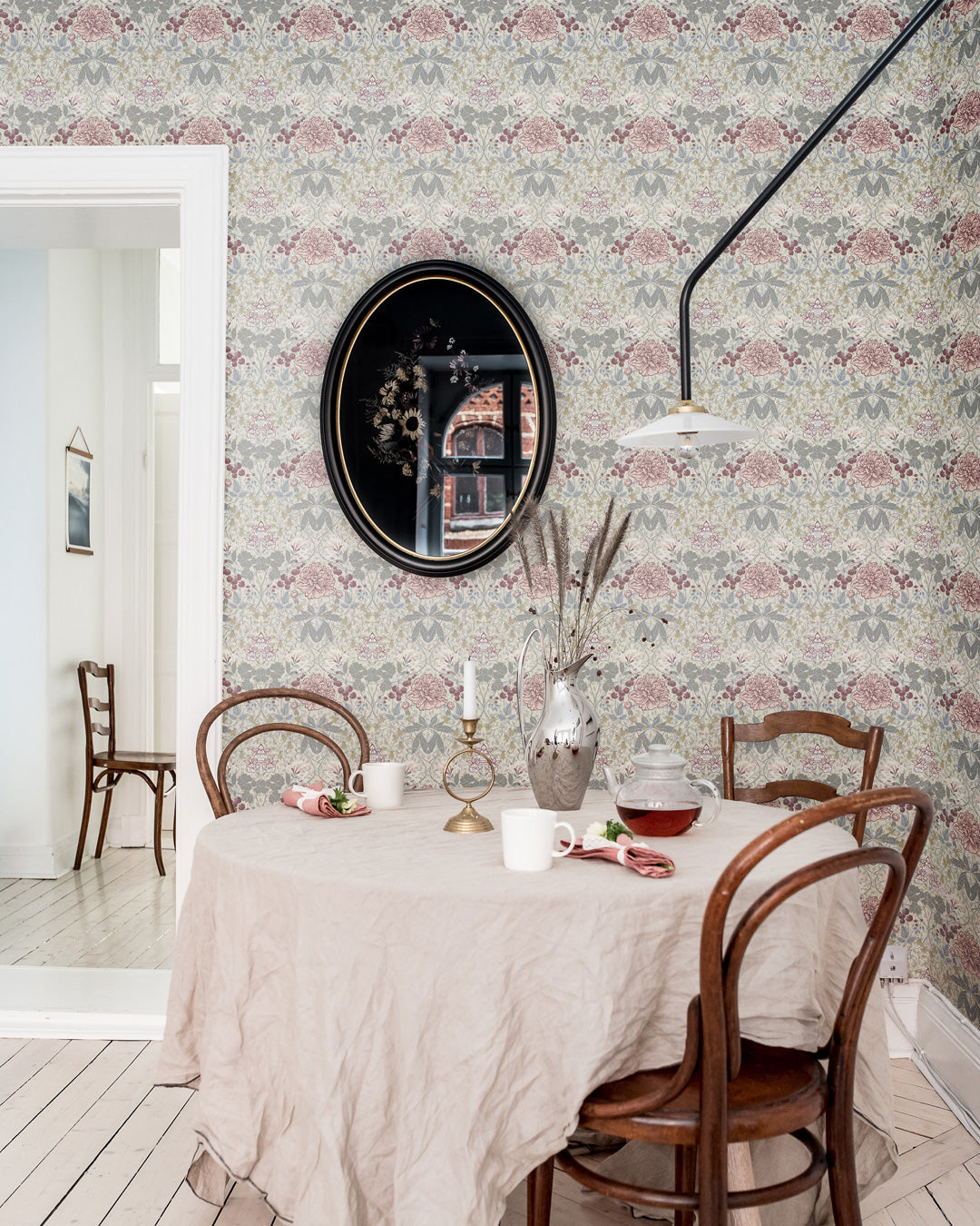 28015 - Sarah Wallpaper - Light Pink - Midbec