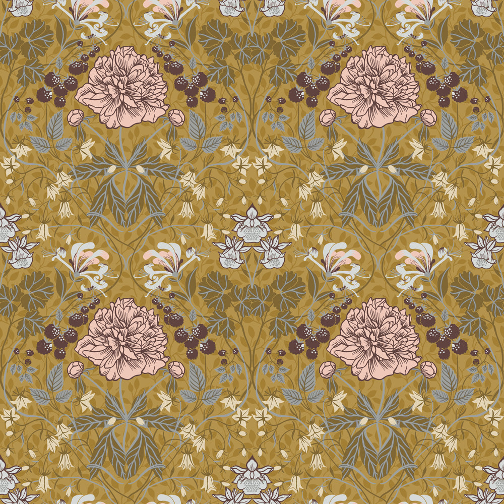 28016 - Sarah Wallpaper - Yellow - Midbec