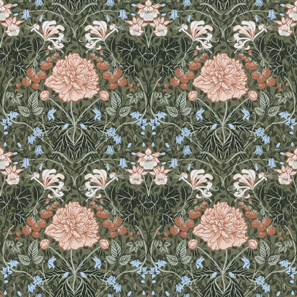 28019 - Sarah Wallpaper - Green - Midbec