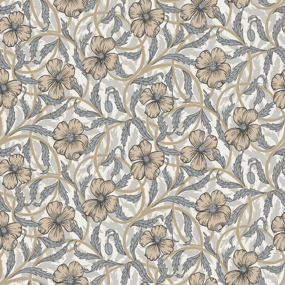 28025 - Poppy Wallpaper - Gray - Midbec