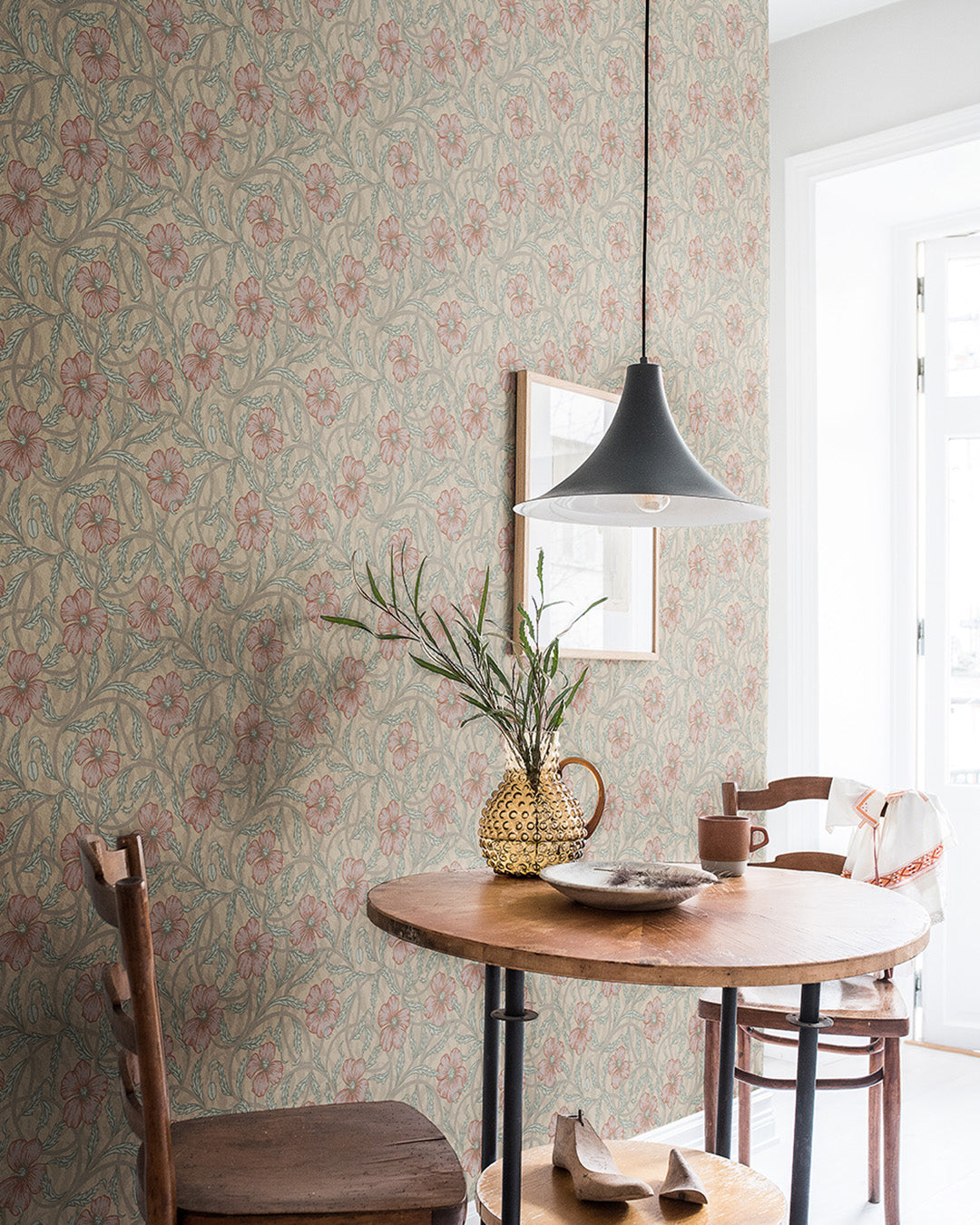 28026 - Poppy Wallpaper - Light Green - Midbec