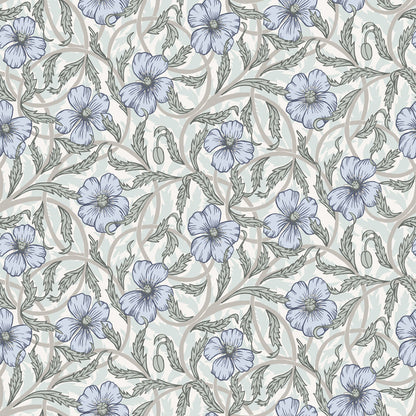 28027 - Poppy Wallpaper - Light Blue - Midbec