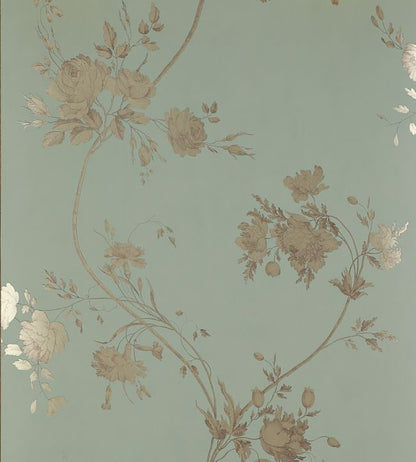 Darcy Wallpaper - Teal - Colefax & Fowler