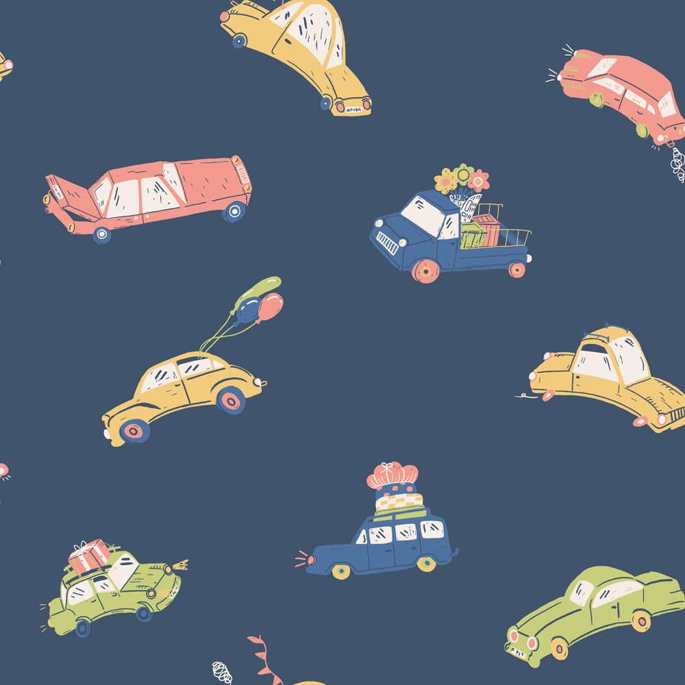 29014 - Bilarna Wallpaper - Dark Blue - Midbec