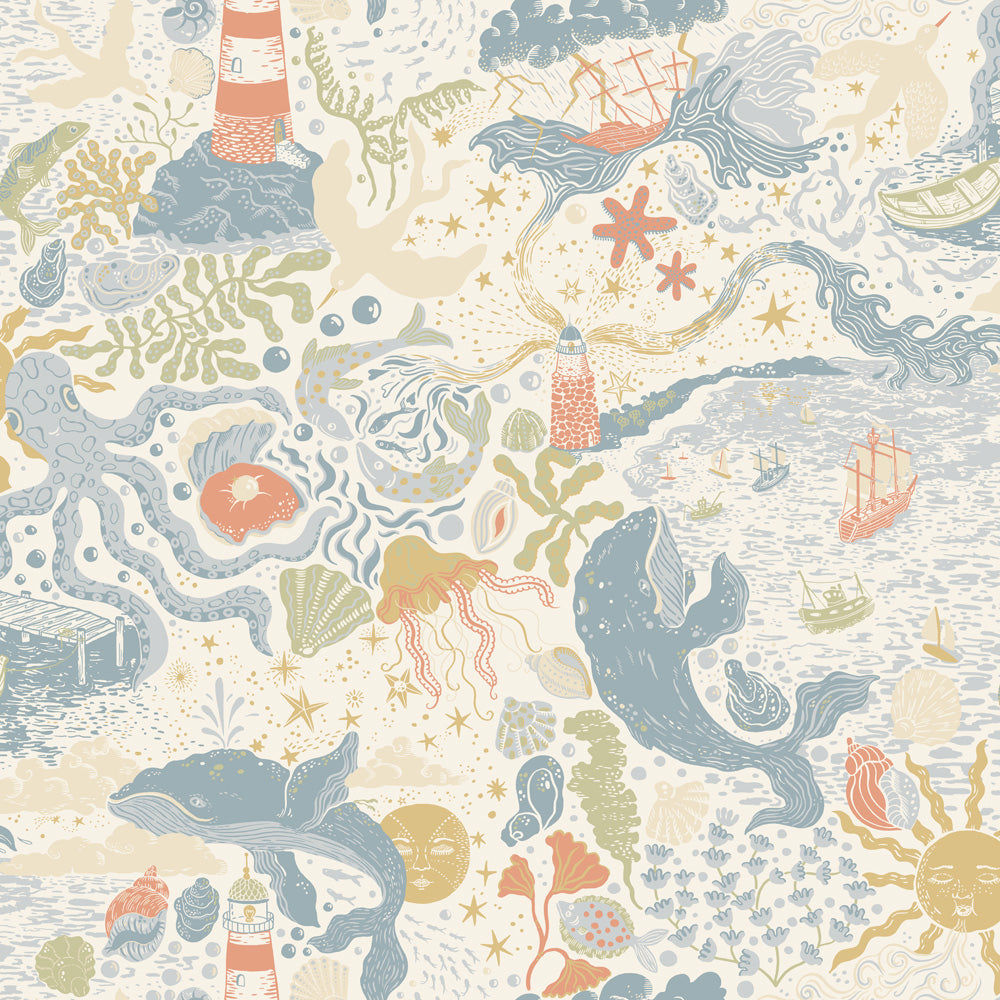 29015 - Havet Wallpaper - Light Blue - Midbec