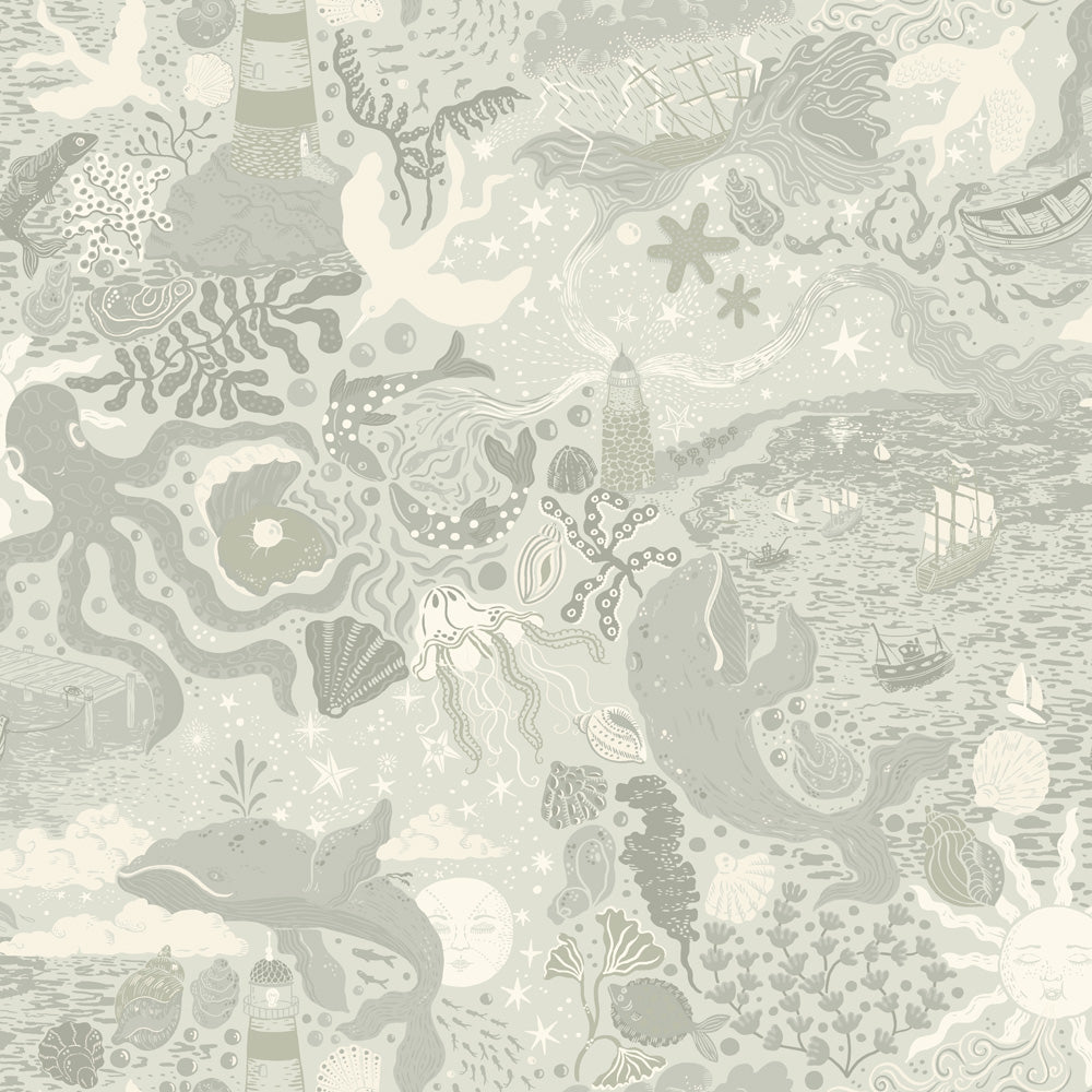 29017 - Havet Wallpaper - Gray - Midbec
