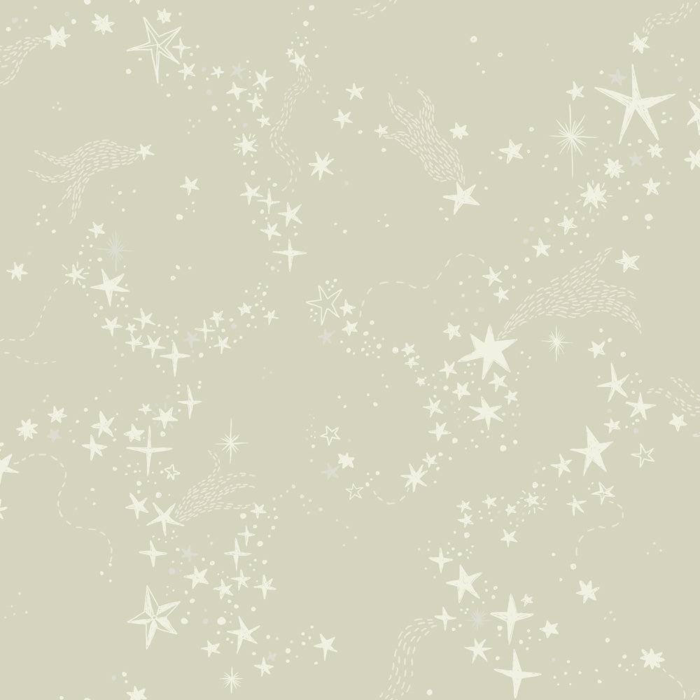 29021 - Stjarnorna Wallpaper - Light Green - Midbec