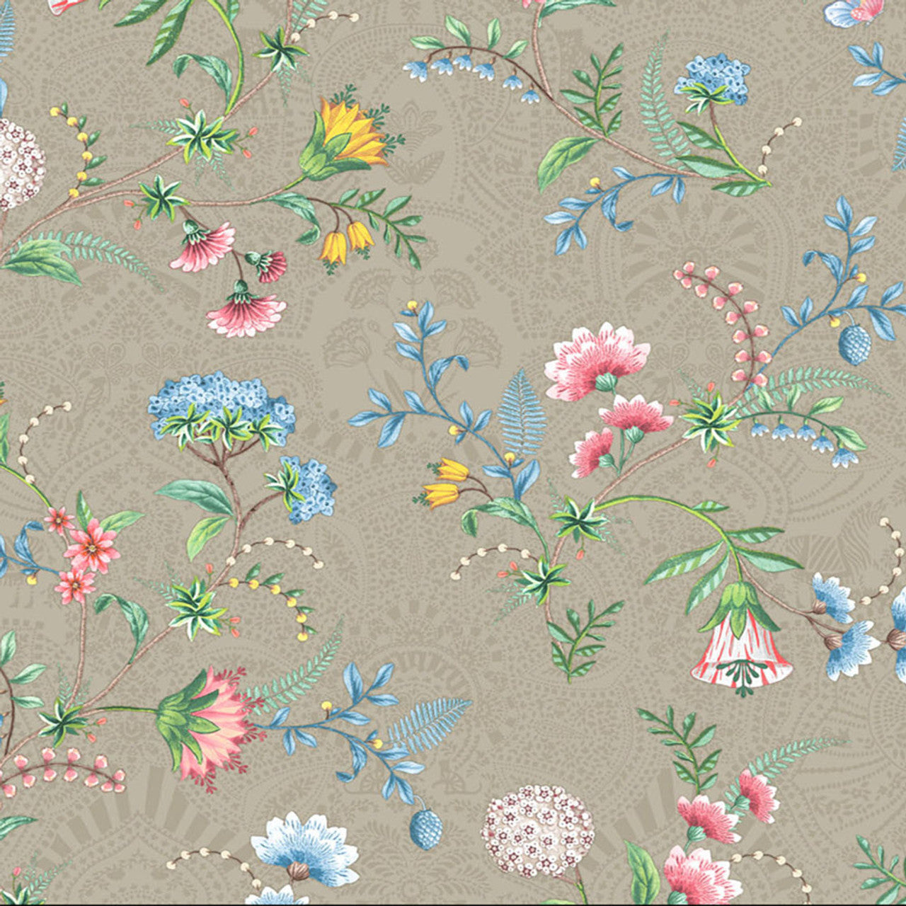 300121 - Pip Studio 5 La Majorelle Wallpaper - Khaki - Eijffinger