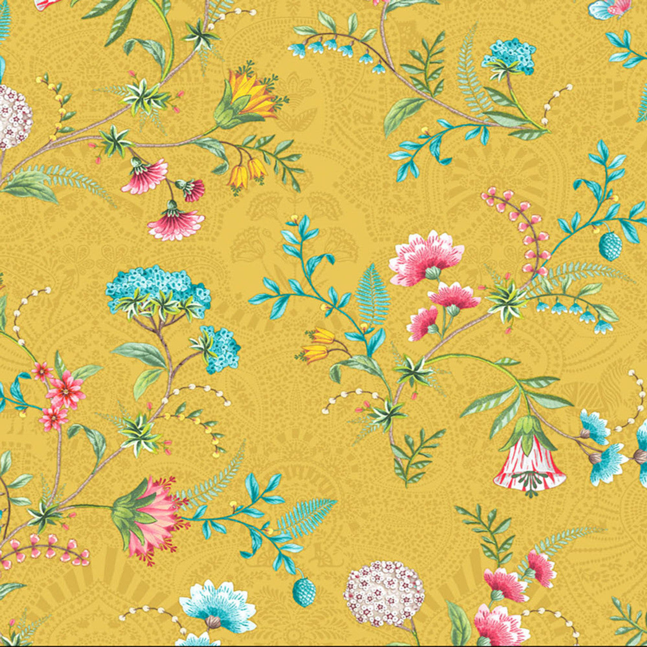 300123 - Pip Studio 5 La Majorelle Wallpaper - Yellow - Eijffinger