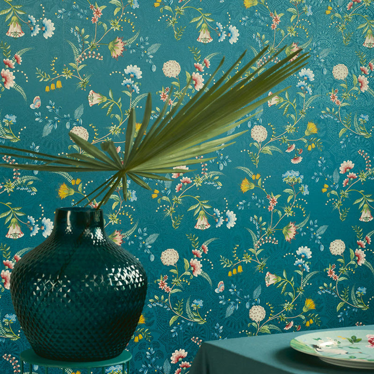 300125 - Pip Studio 5 La Majorelle Wallpaper - Petrol - Eijffinger
