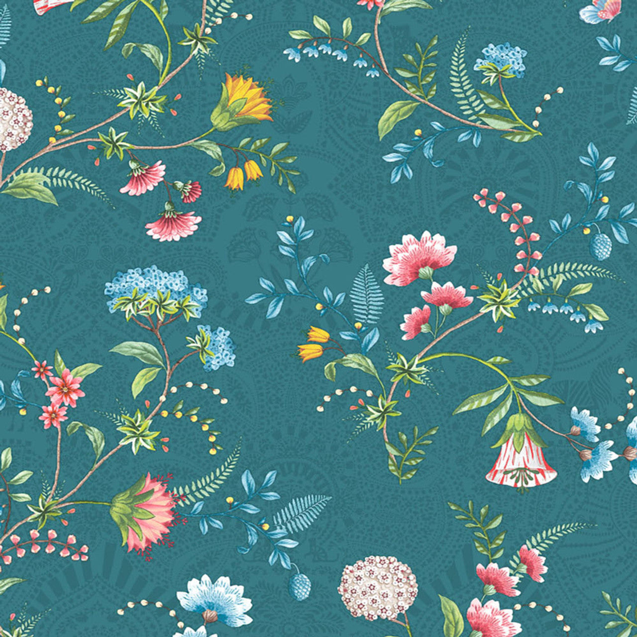 300125 - Pip Studio 5 La Majorelle Wallpaper - Petrol - Eijffinger