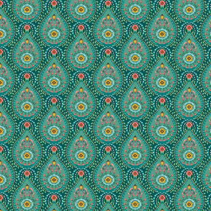 300152 - Pip Studio 5 Raindrops Wallpaper - Green - Eijffinger