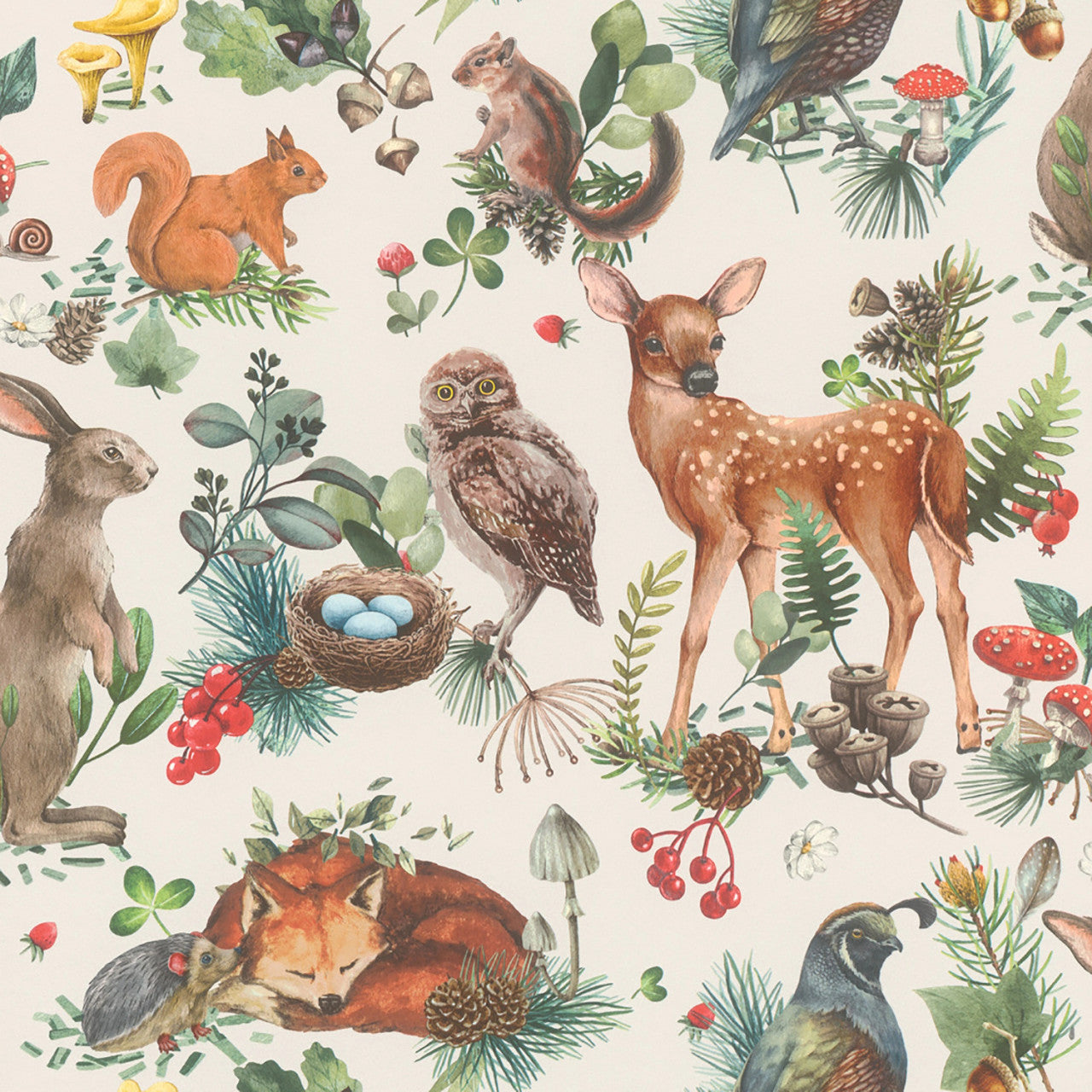 300321 - Kids World Forest Walk Wallpaper - Neutral Multi - Rasch