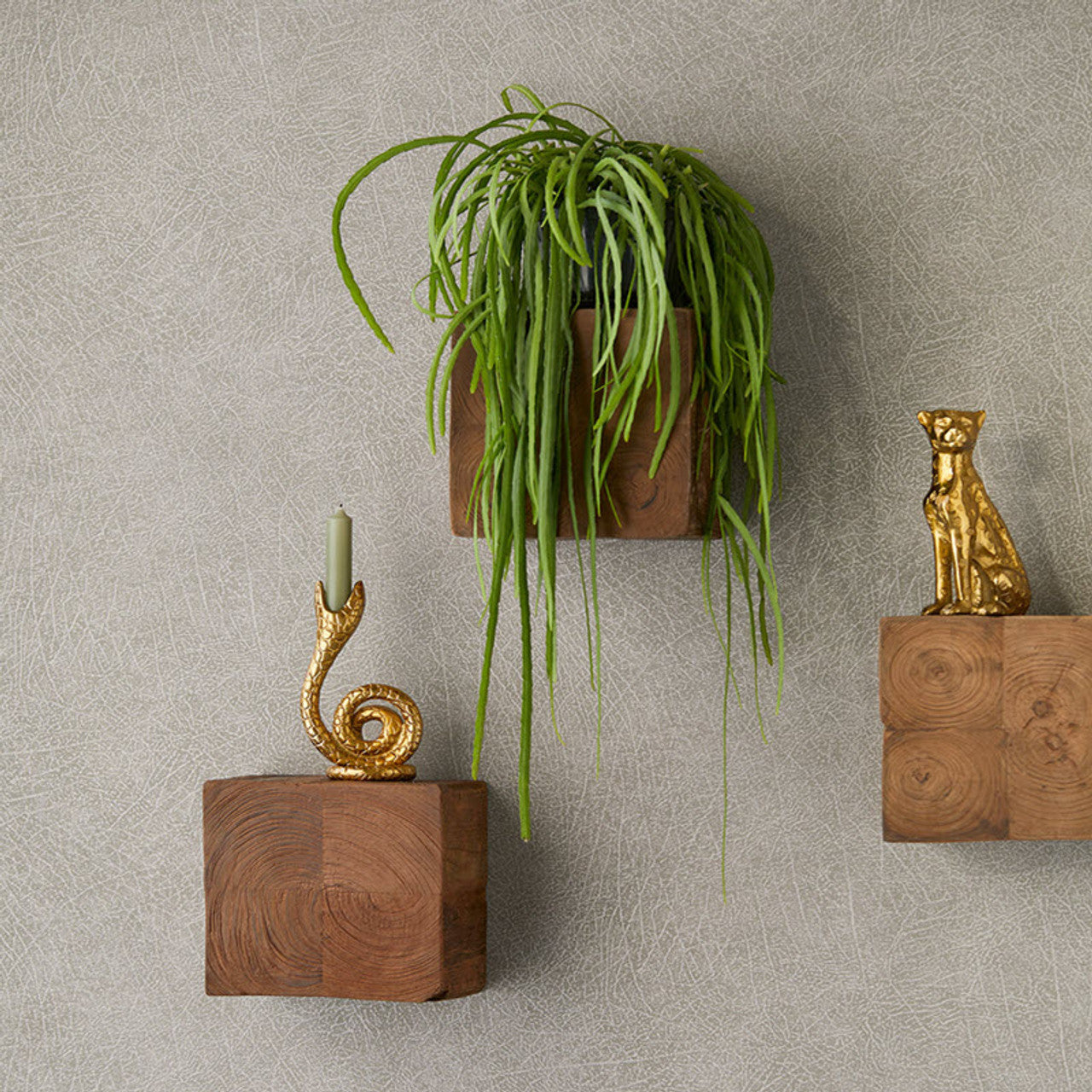 300512 - Skin Latigo Bone Leather Wallpaper - Silver - Eijffinger