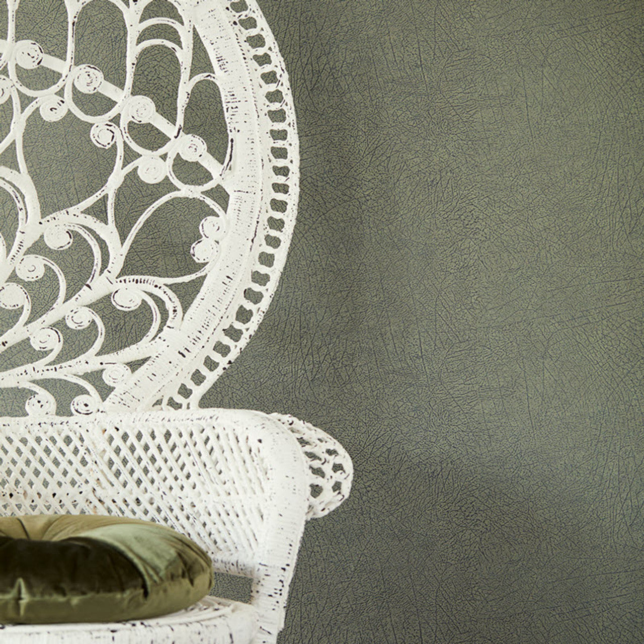 300514 - Skin Latigo Bone Leather Wallpaper - Grey - Eijffinger