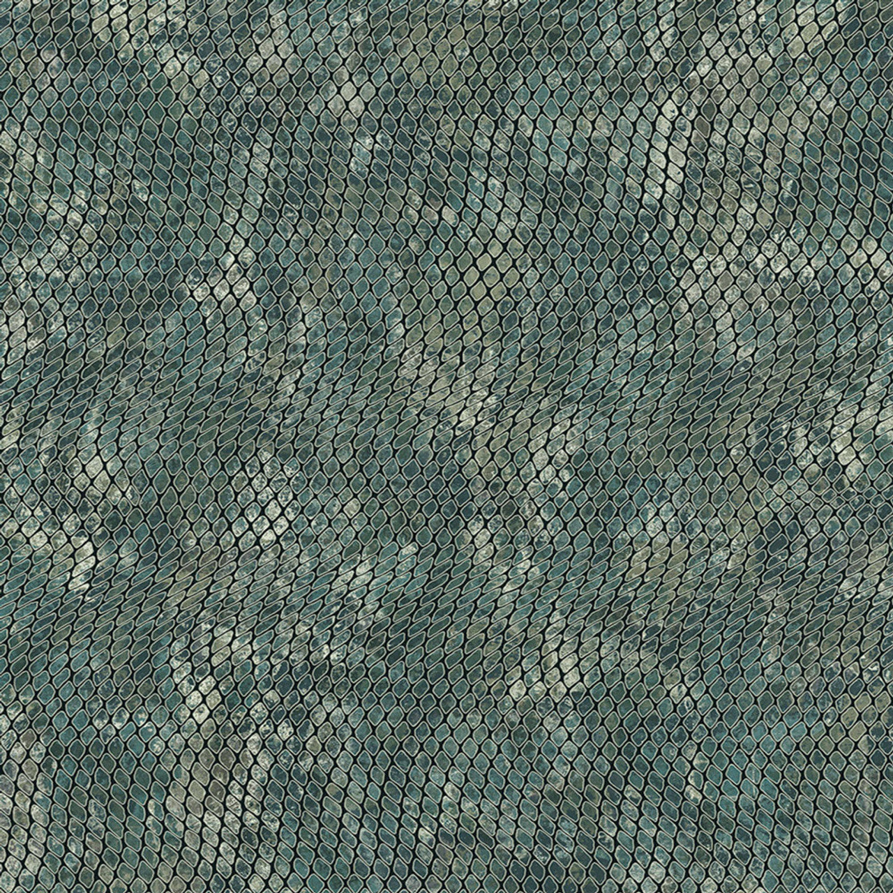 300522 - Skin Snake Effect Wallpaper - Green - Eijffinger