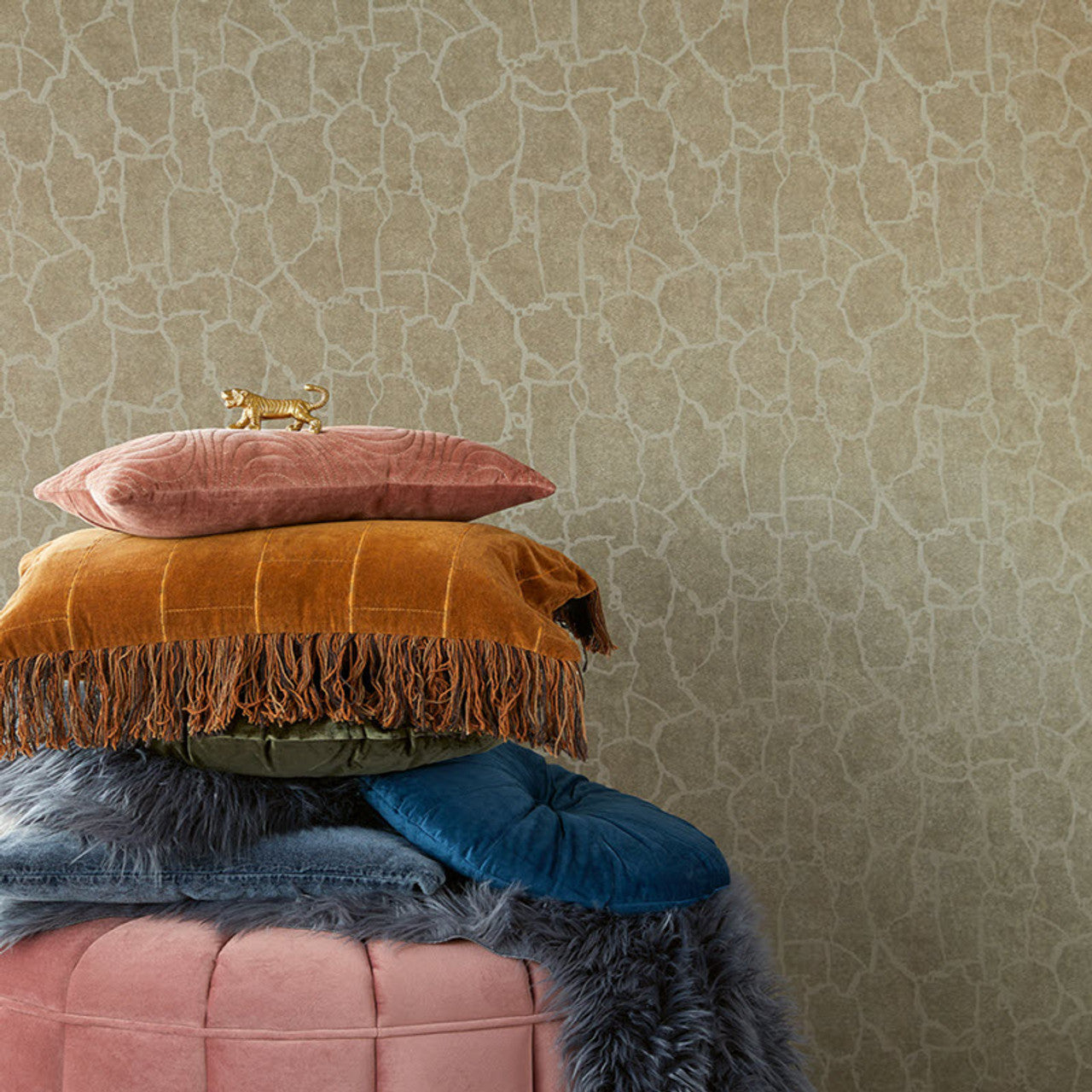 300532 - Skin Giraffe Effect Wallpaper - Sand - Eijffinger