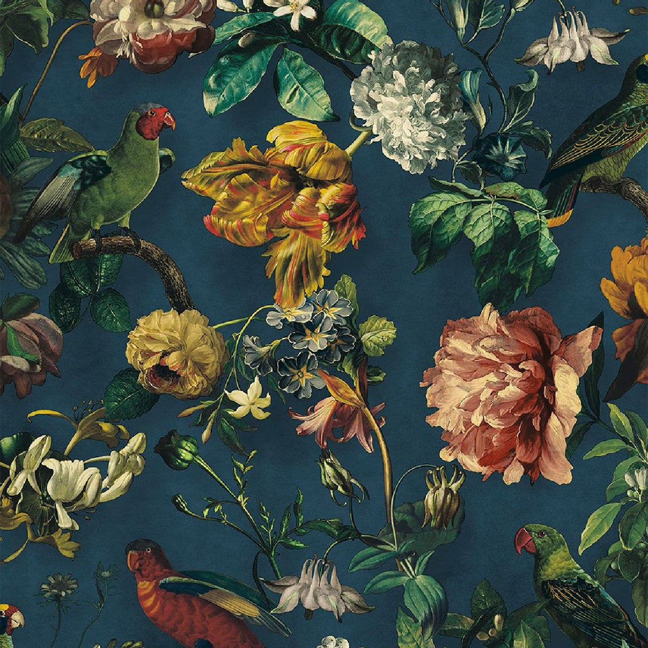 307306 - Museum Enchanted Floral Wallpaper - Blue - Eijffinger