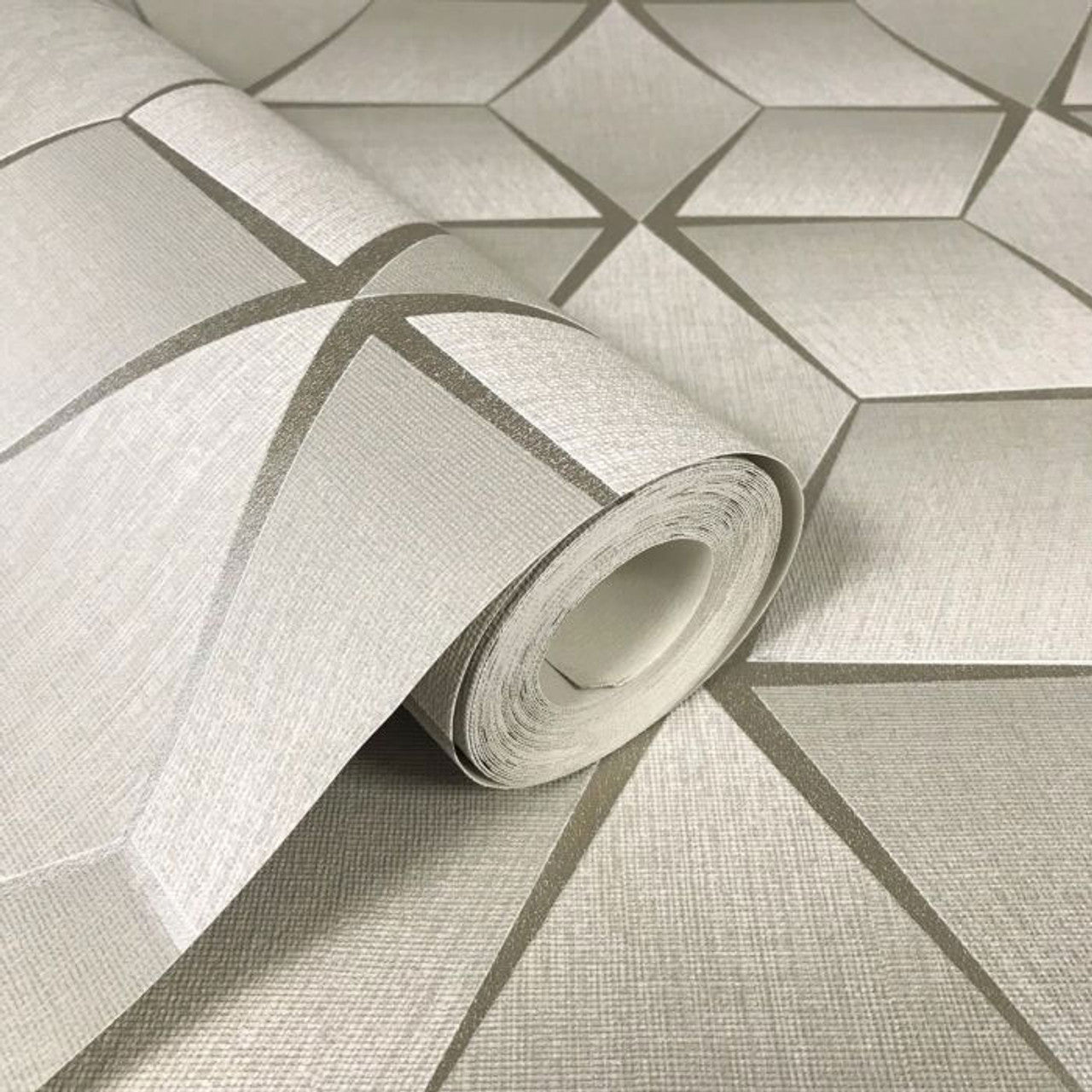 310603 - Luxor Geo Wallpaper - Taupe - Rasch