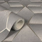 310610 - Luxor Geo Wallpaper - Grey - Rasch