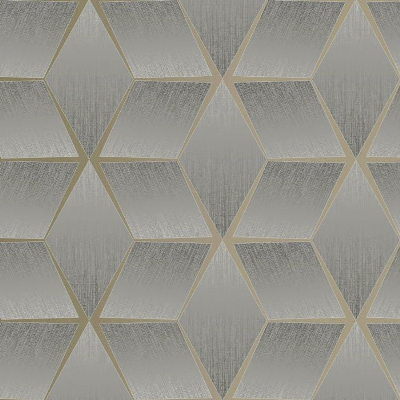 310610 - Luxor Geo Wallpaper - Grey - Rasch