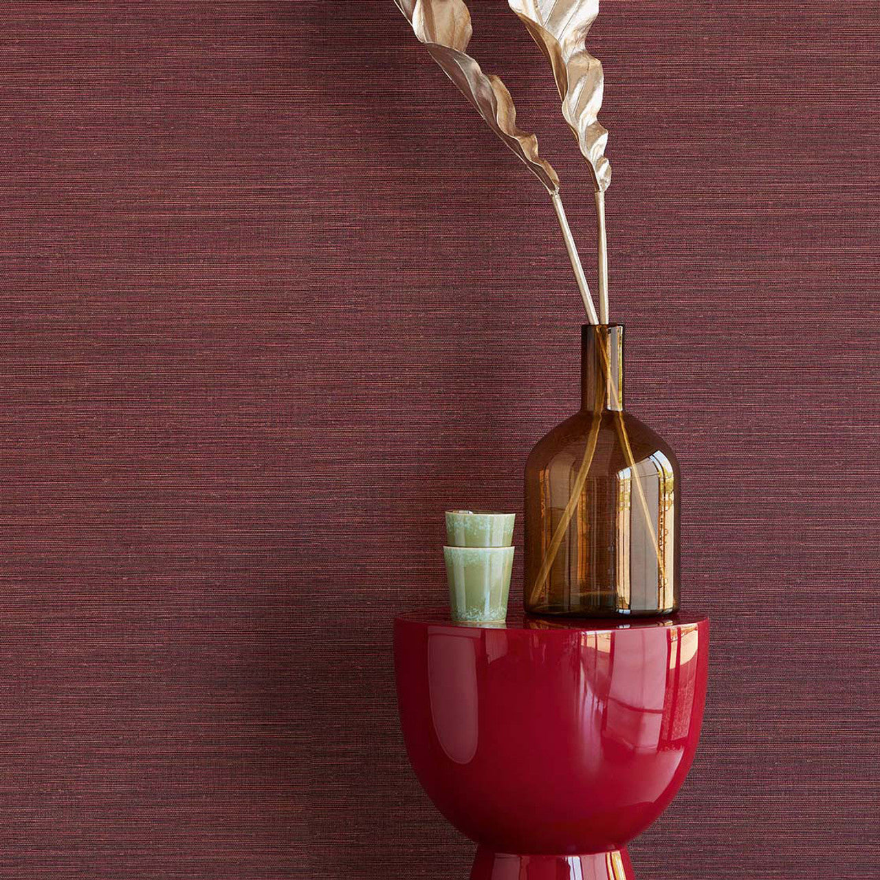 313505 - Woven Canvas Wallpaper - Pink - Eijffinger