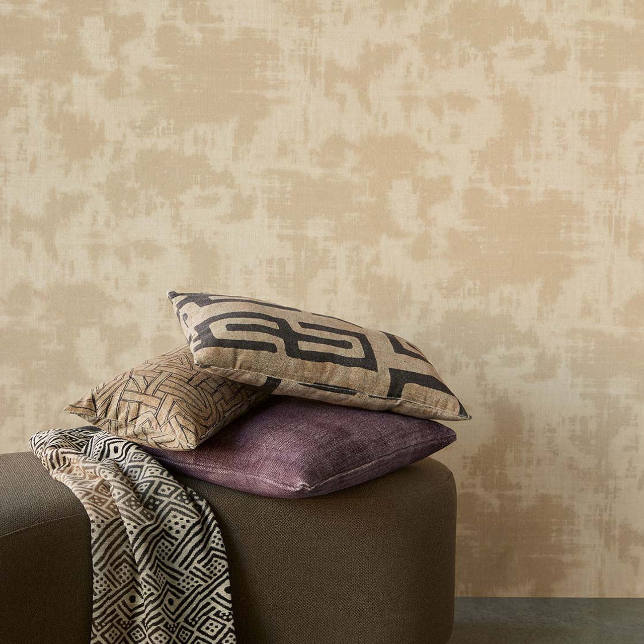 313520 - Inky Canvas Wallpaper - Beige / Sand - Eijffinger