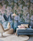 313571 - Inky Floral Mural Wallpaper - Teal - Eijffinger