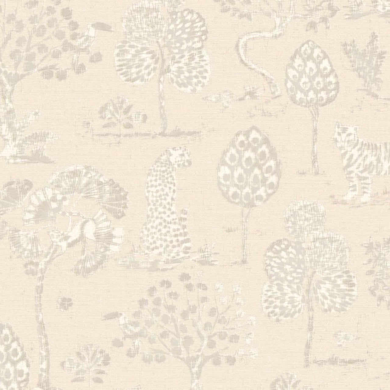 317310 - Woodland Safari Wallpaper - Cream - Eijffinger