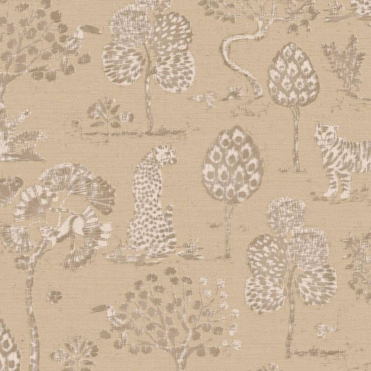 317311 - Woodland Safari Wallpaper - Beige - Eijffinger