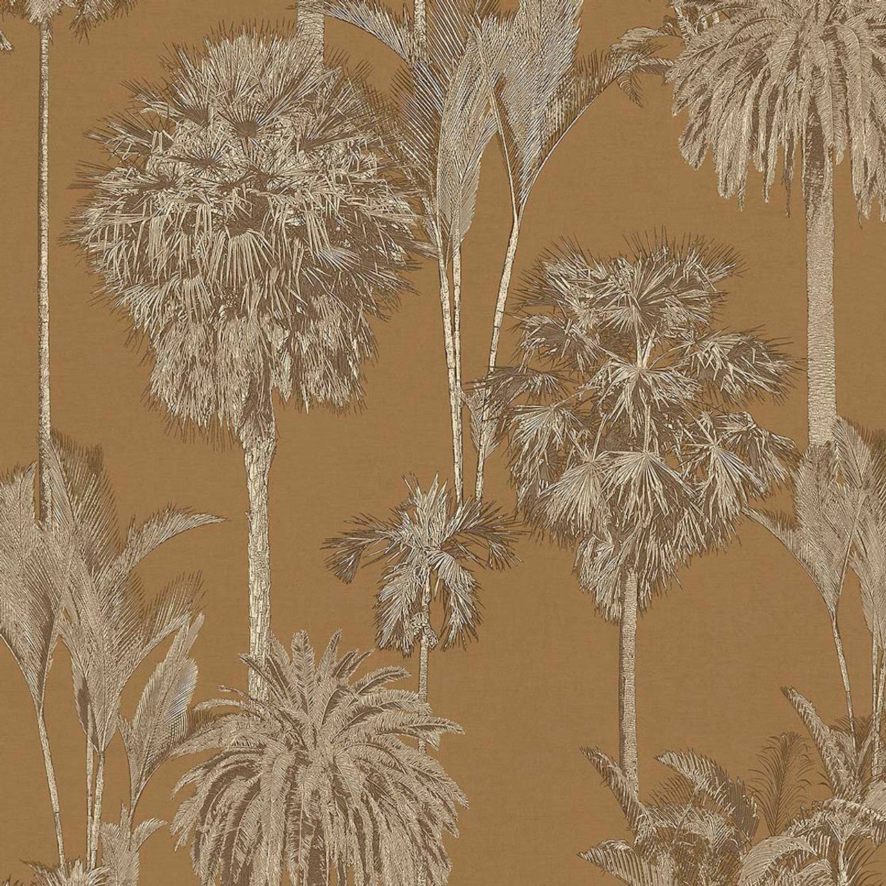 317321 - Tropical Treetop Wallpaper - Ochre - Eijffinger