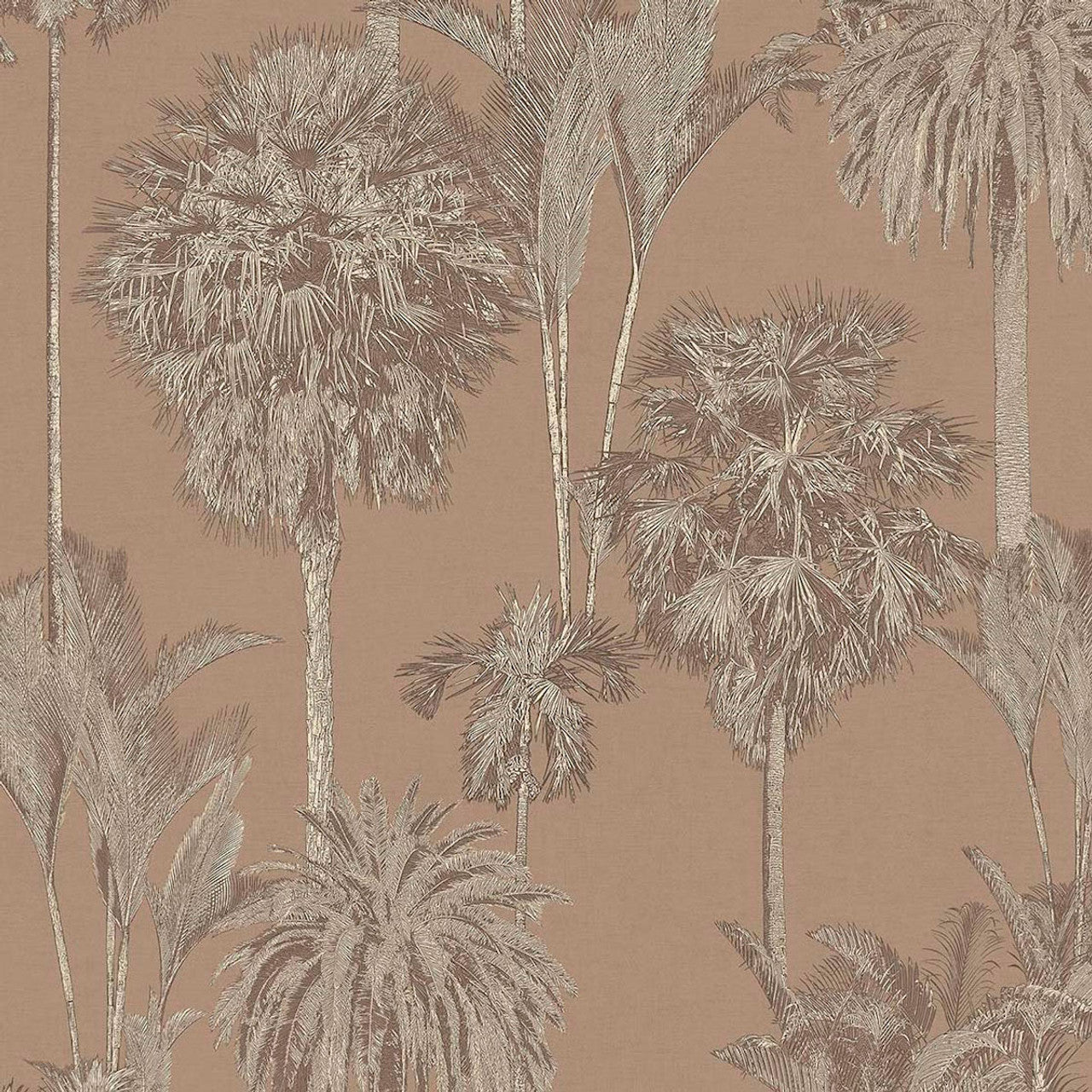 317323 - Tropical Treetop Wallpaper - Blush - Eijffinger