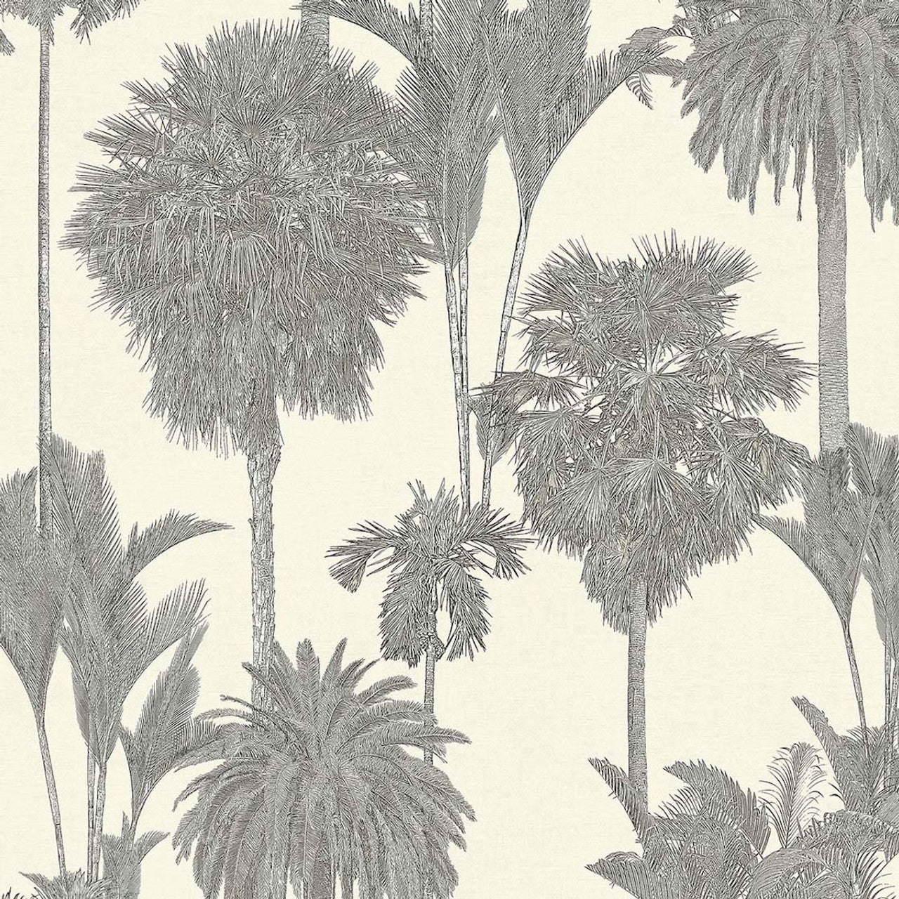 317326 - Tropical Treetop Wallpaper - White - Eijffinger