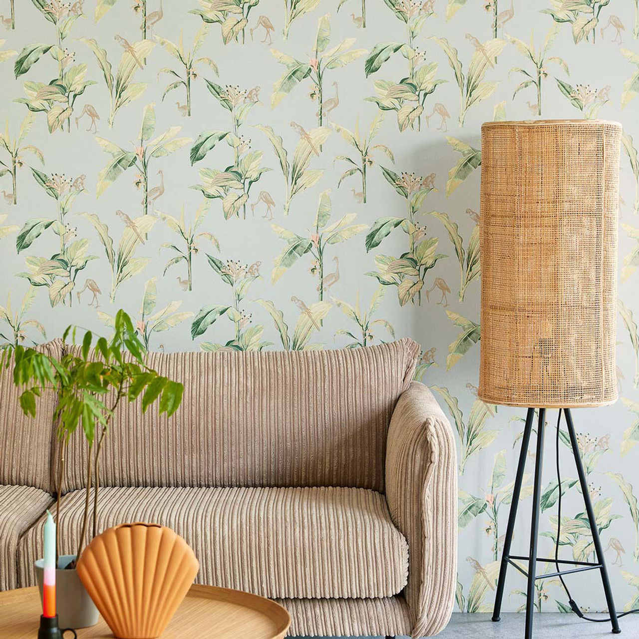 317341 - Botanical Oasis Wallpaper - Blue - Eijffinger