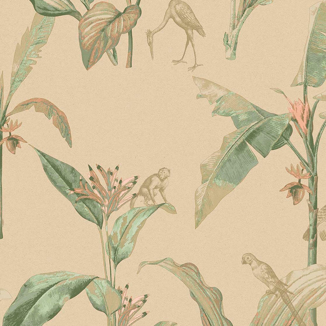 317344 - Botanical Oasis Wallpaper - Beige - Eijffinger