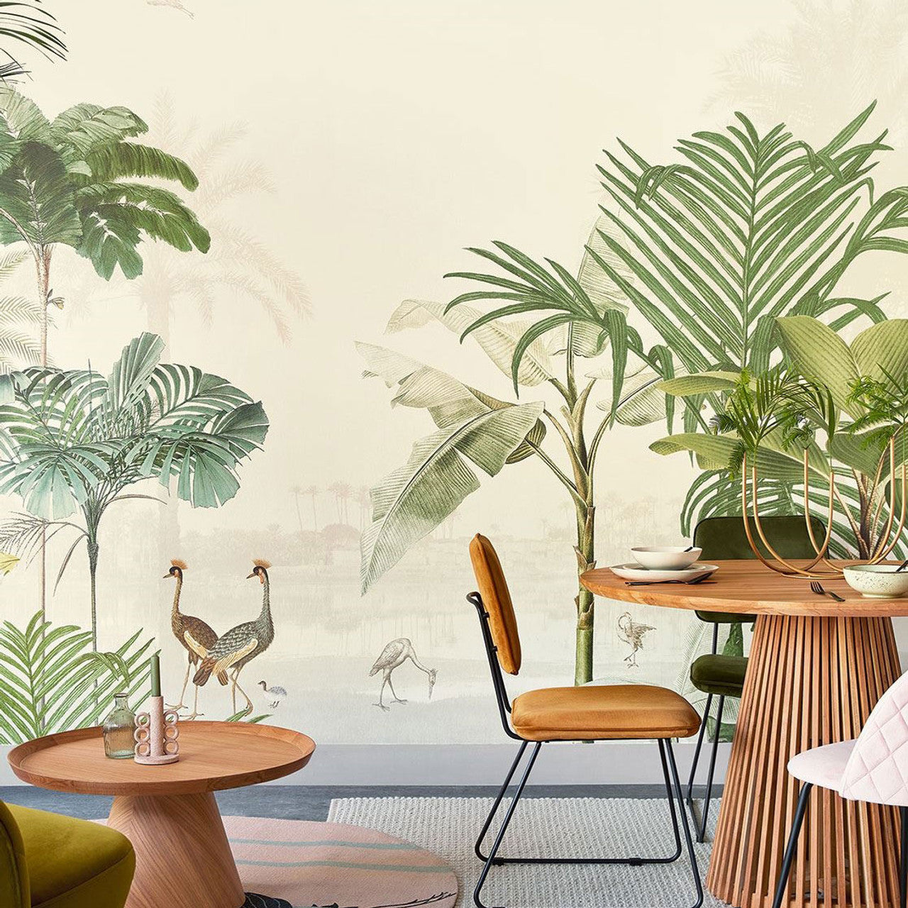 317400 - Vintage Oasis Max Mural Wallpaper - Green - Eijffinger