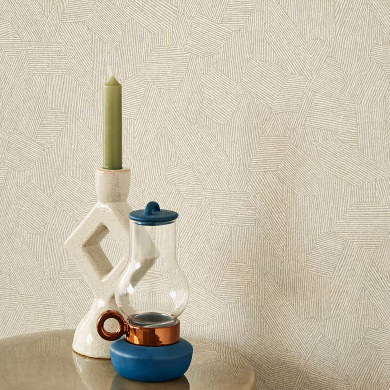 318000 - Direction Twist Wallpaper - Cream - Eijffinger