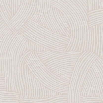 318010 - Directional Curve Twist Wallpaper - Cream - Eijffinger