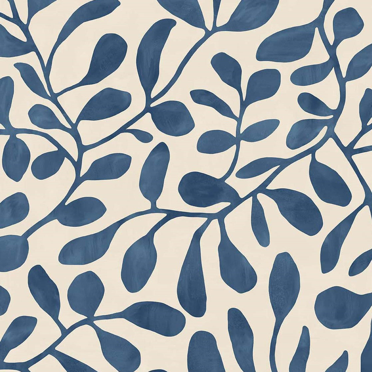 318035 - Natural Growth Twist Wallpaper - Navy - Eijffinger